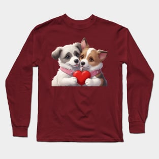 Celebrate Your Furry Family: Tail-Wagging Wall Art & Dog Gifts Long Sleeve T-Shirt